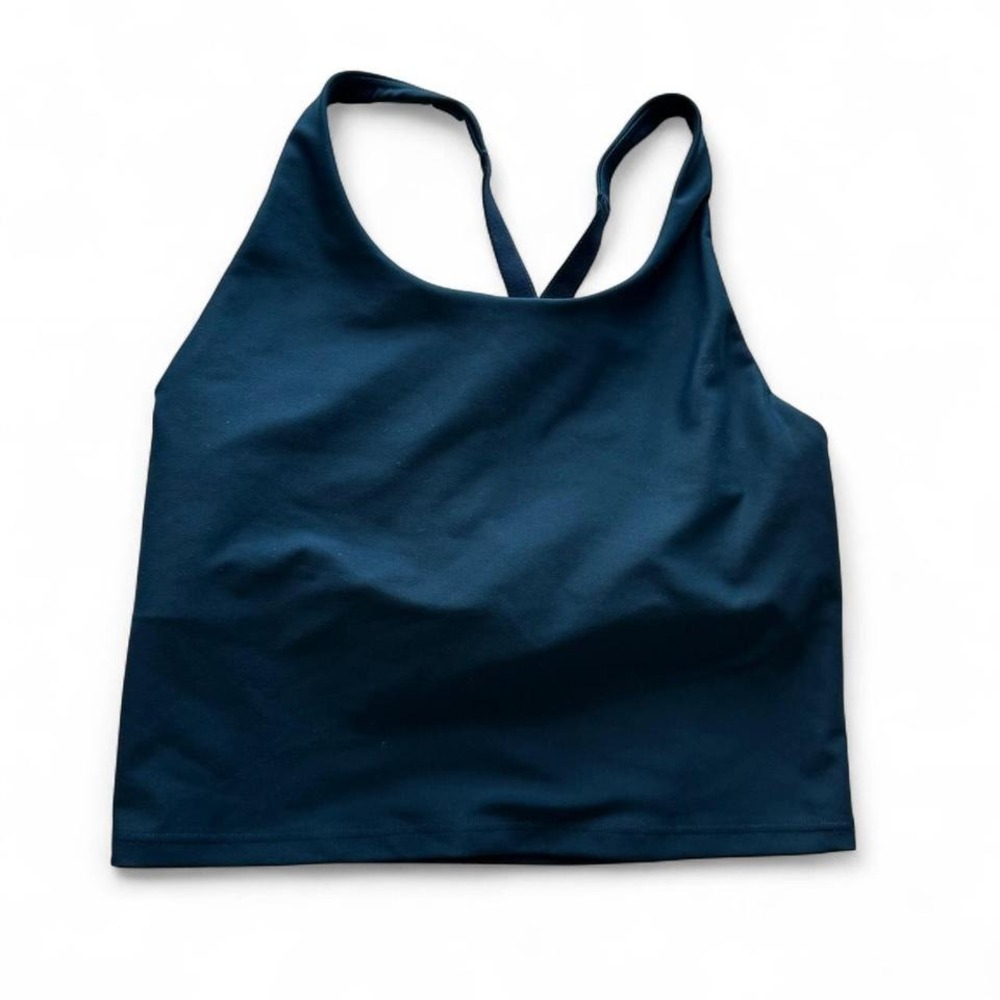 Old Navy Blue Cropped Tank w/ Built-in Bra